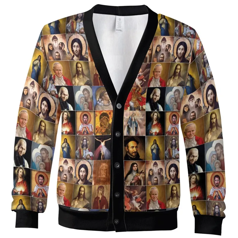 Saints Jesus Mary I trust in You Cardigan - 2
