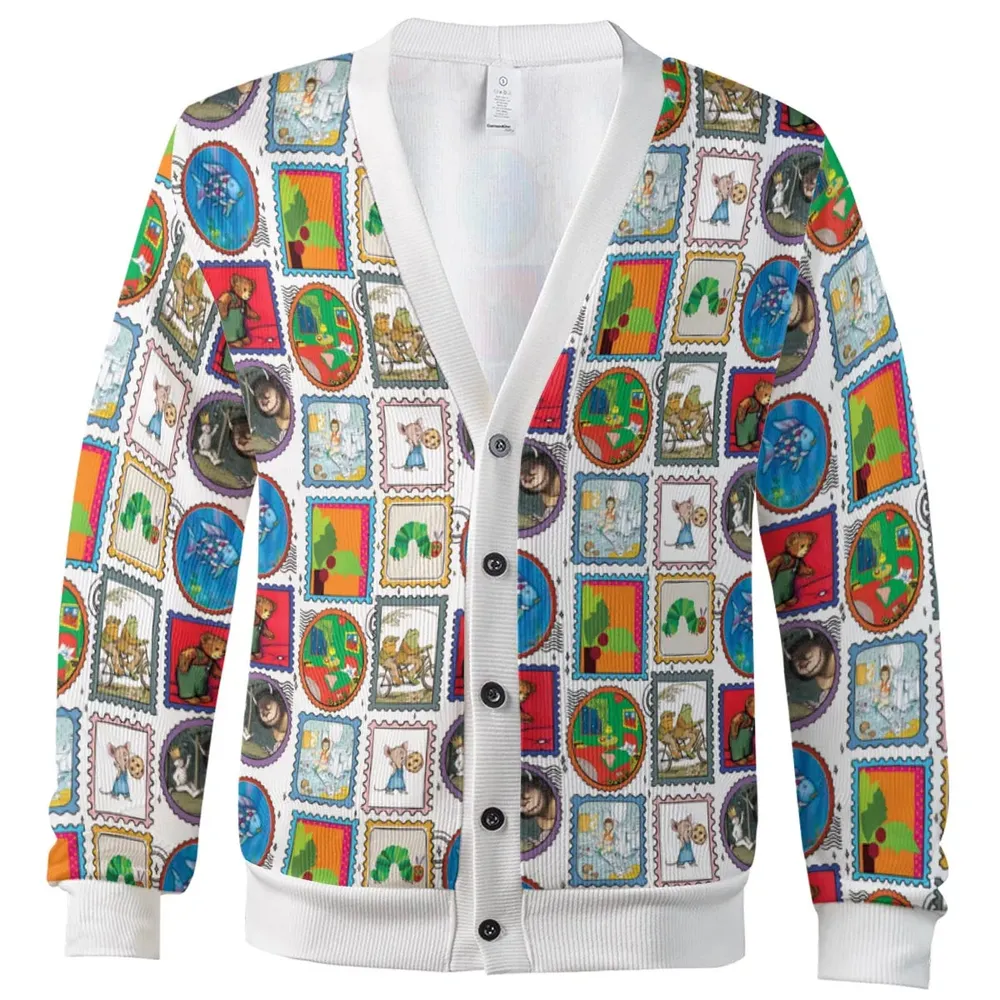 Nostalgic Kids Books Stamps Cardigan - 2