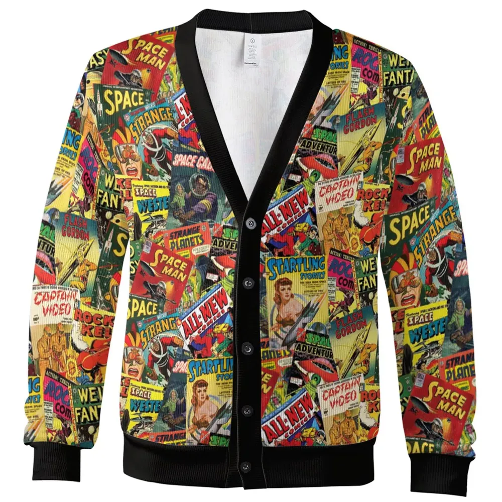 Vintage Science Fiction Sci-Fi Cardigan - 2