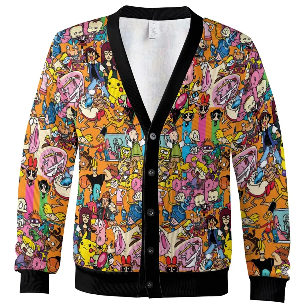90s Nostalgia Cartoons Cardigan - 2