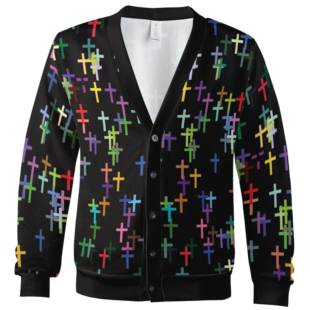 Christian Cross Cardigan - 2
