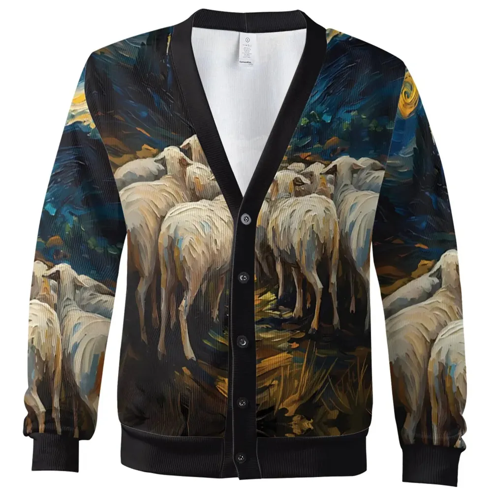 Shepherd Sheep Starry Night Cardigan - 2