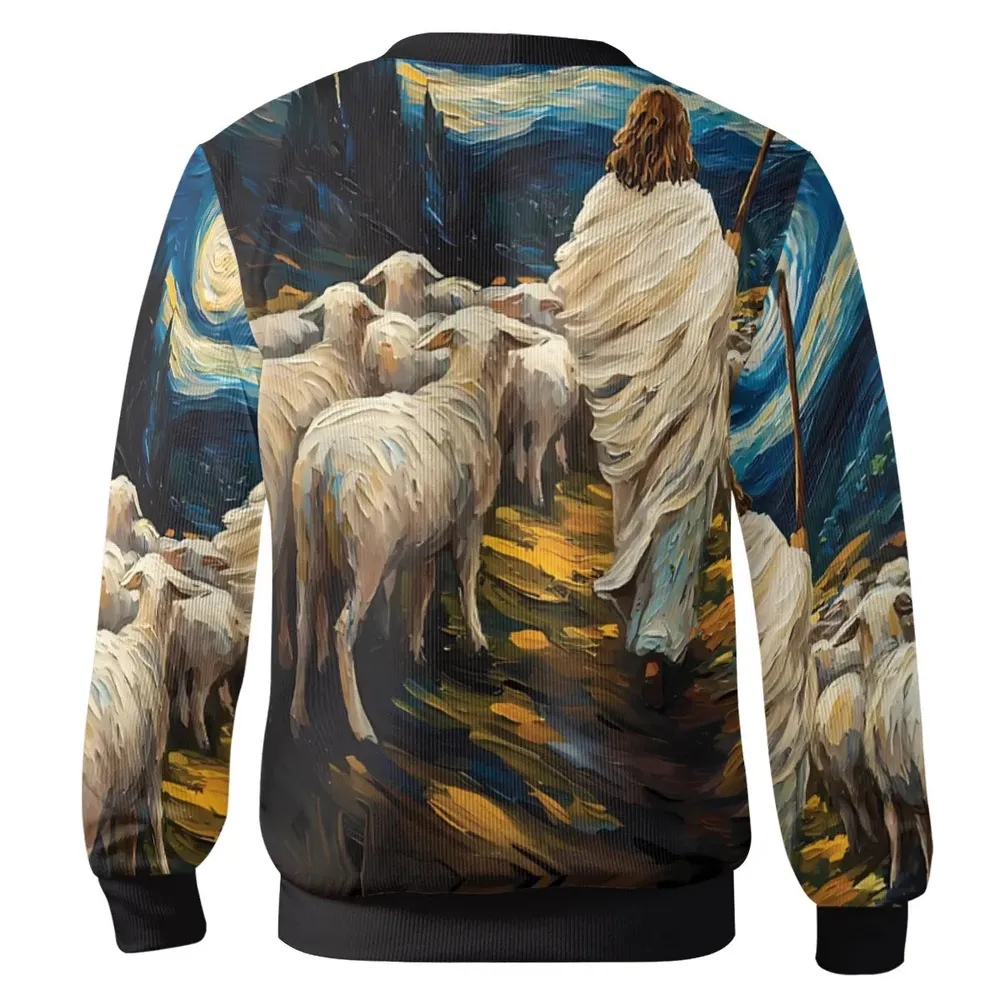 Shepherd Sheep Starry Night Cardigan - 3