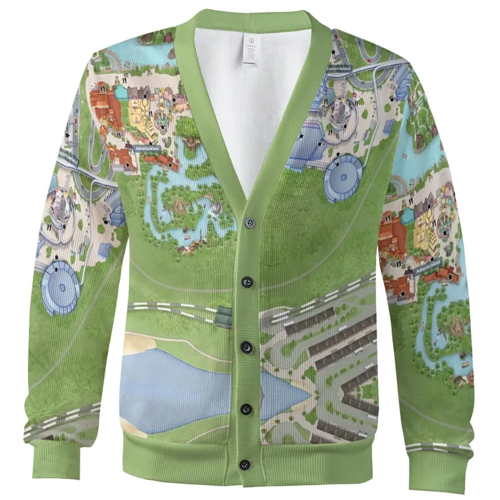 Magical Kingdom Park Map Cardigan - 2