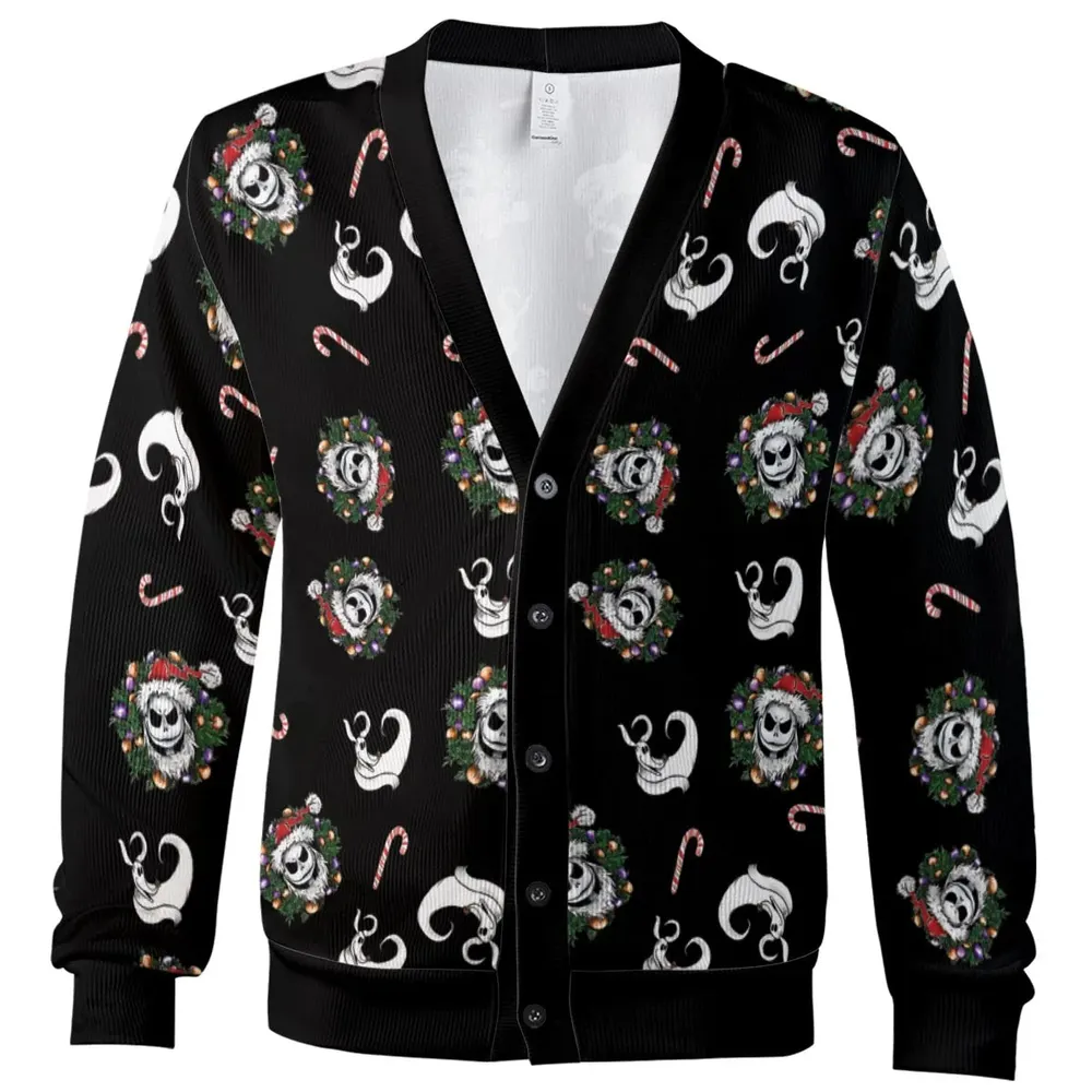 Christmas Nightmare Pattern Cardigan - 2