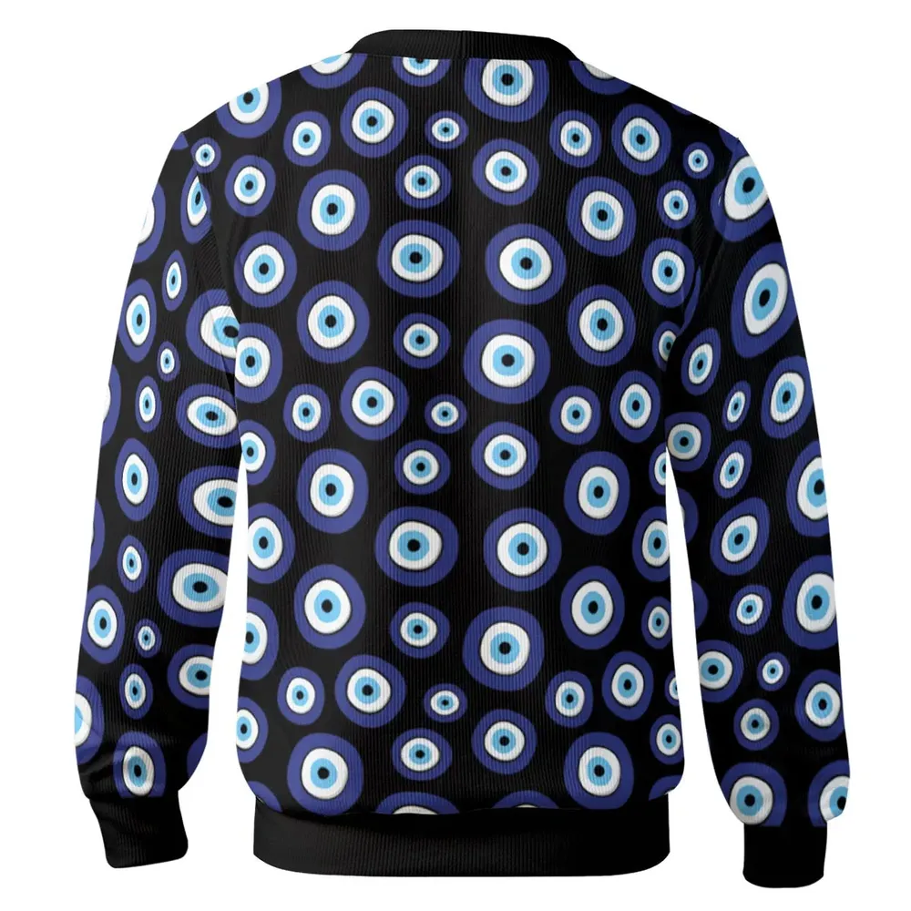 Greek Evil Eye Pattern Cardigan - 3