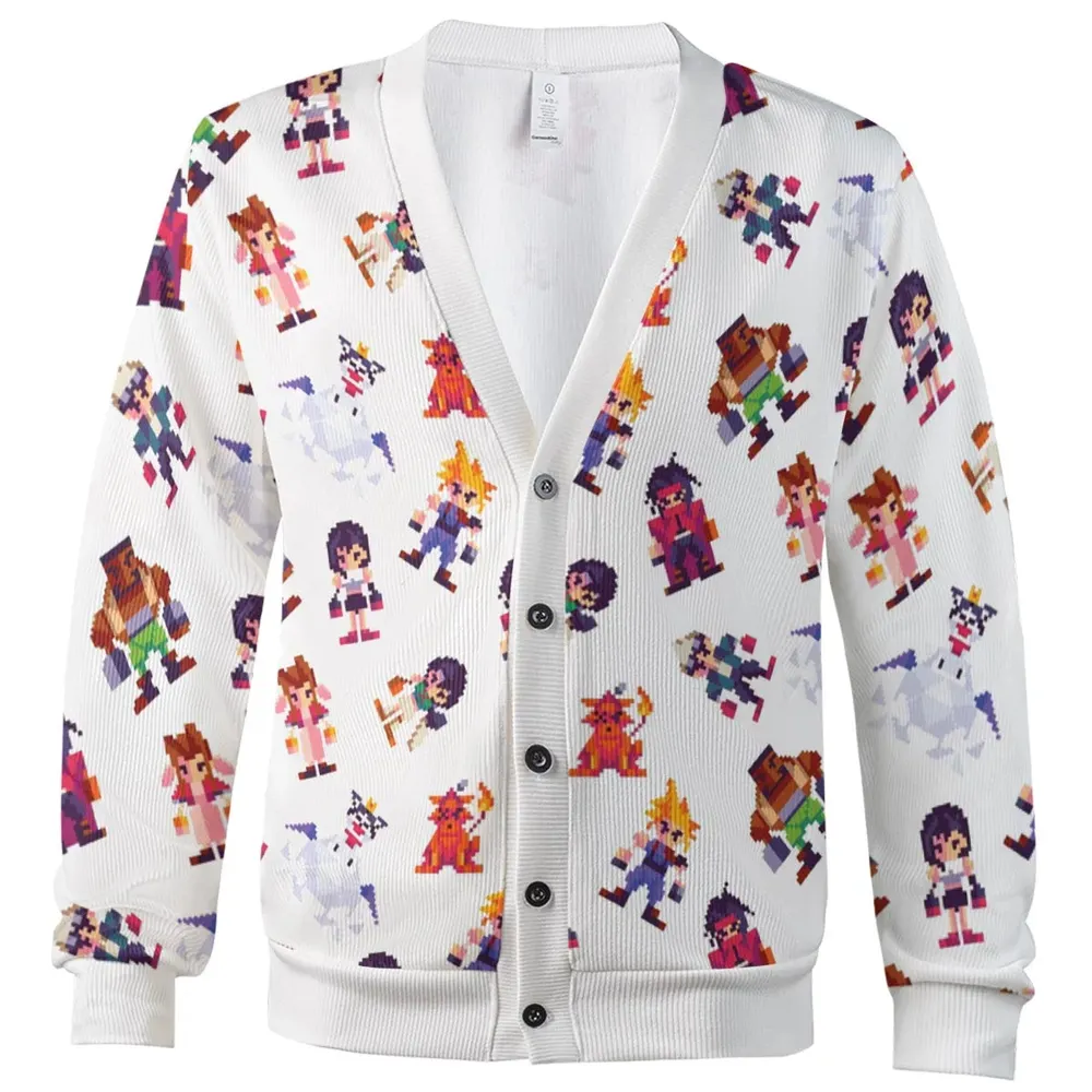 Ff7 Pixel Character Cardigan - 2