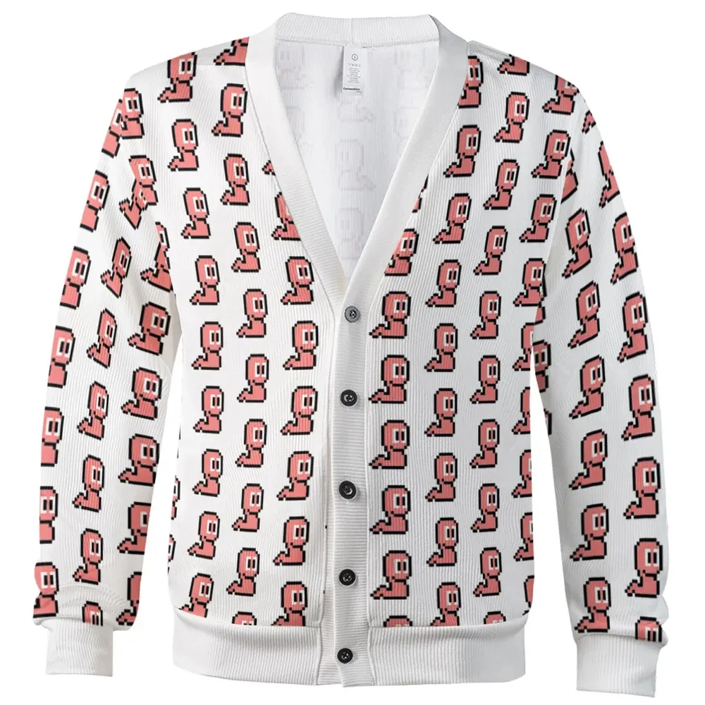 Retro Style Worm Cardigan - 2