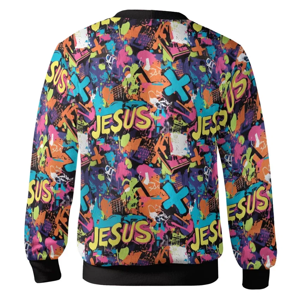 Funny Graffiti Christian Cardigan - 3
