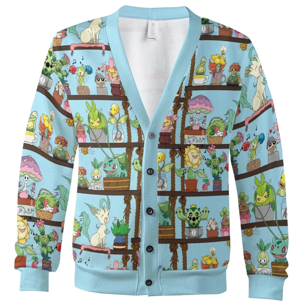 Grass Type Pokemon Cardigan - 2