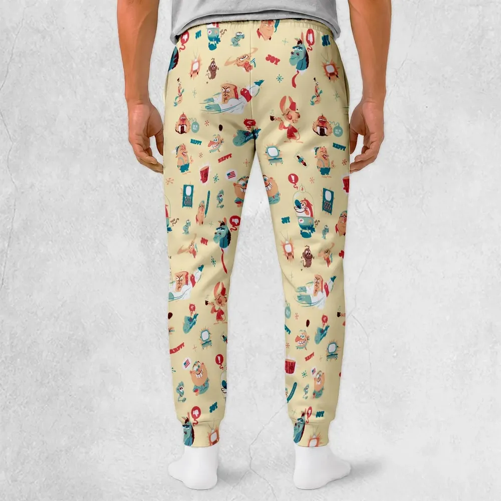 Ren and Stimpy Pattern Sweatpants - 2