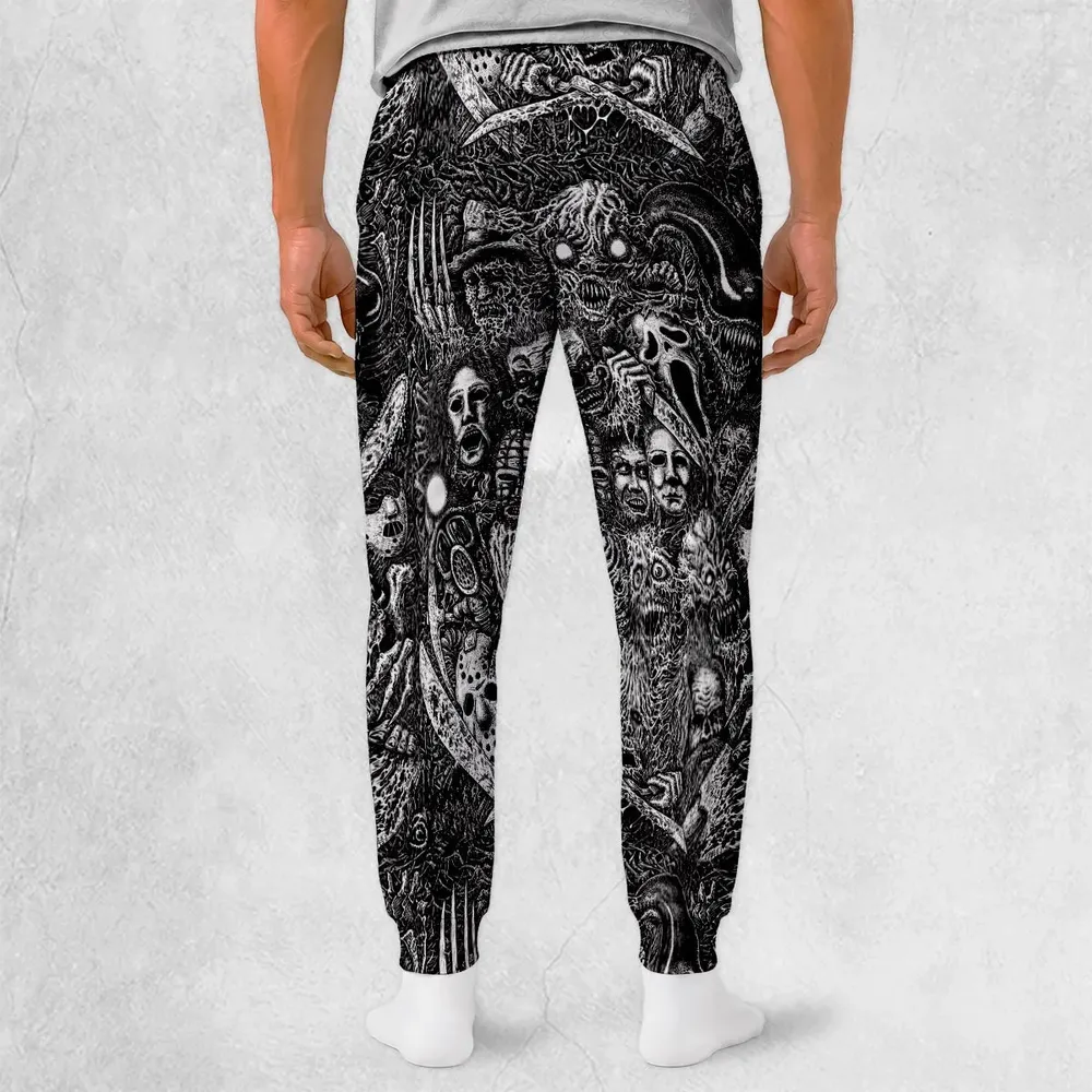 Horror Movie Assemblage Ghostface Xenomorph Pinhead Freddy Michael Myers Sweatpants - 2