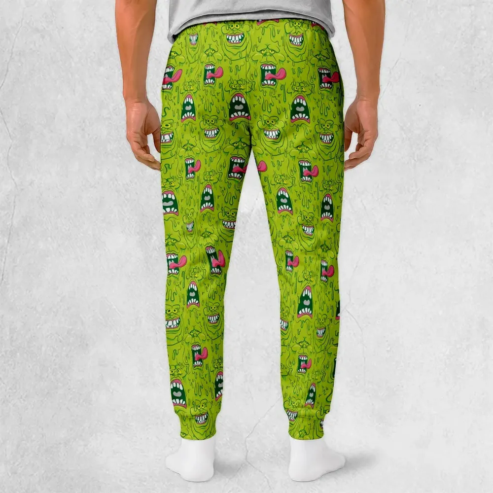 Funny Face Expression Slimer Ghostbusters Sweatpants - 2