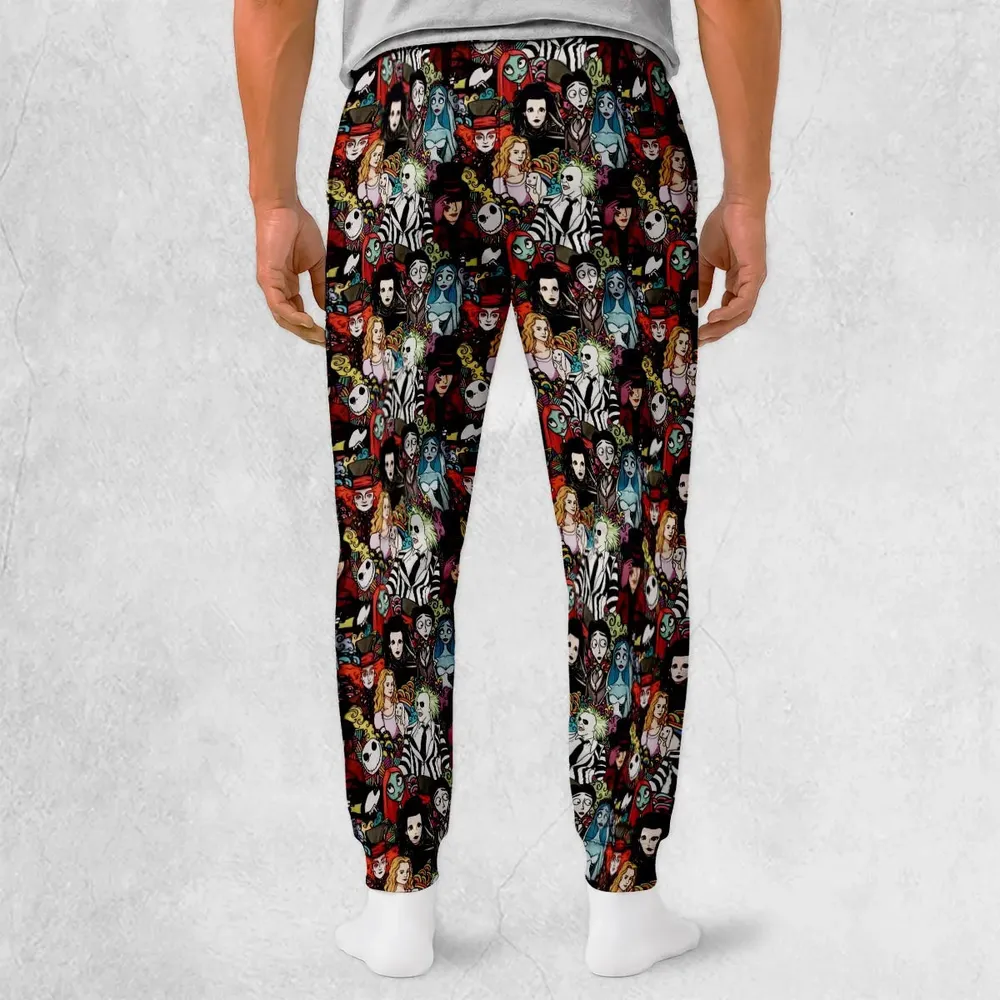 Tim Burton Characters Halloween Sweatpants - 2