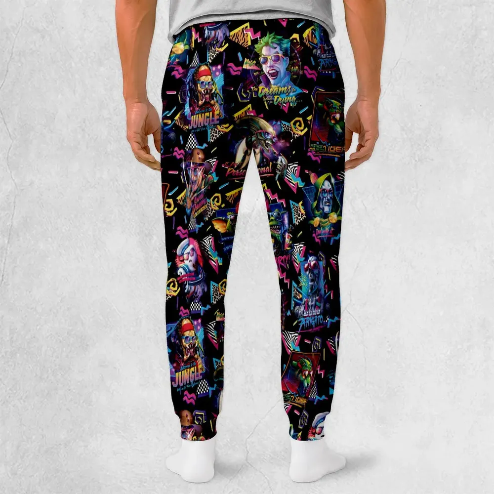 Retro Horror Characters Halloween Sweatpants - 2