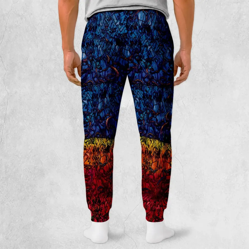 Stained Glass Cthulhu H.P Lovecraft Sweatpants - 2
