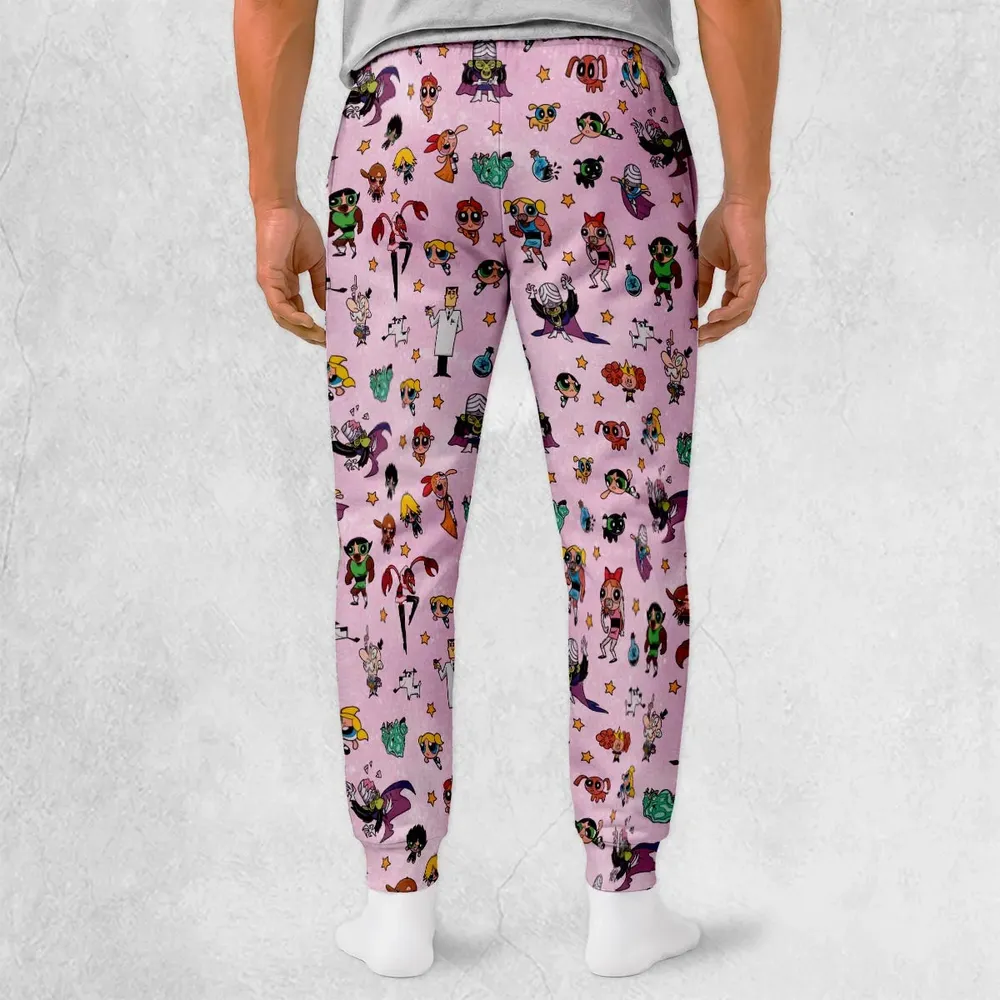 Power Puff Girls Characters Pattern Sweatpants - 2