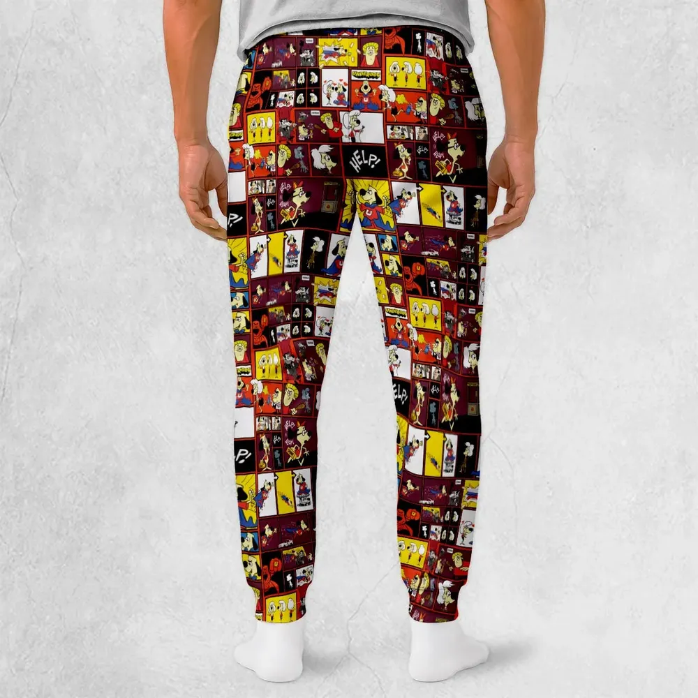 Underdog Cartoon Pattern Sweatpants - 2