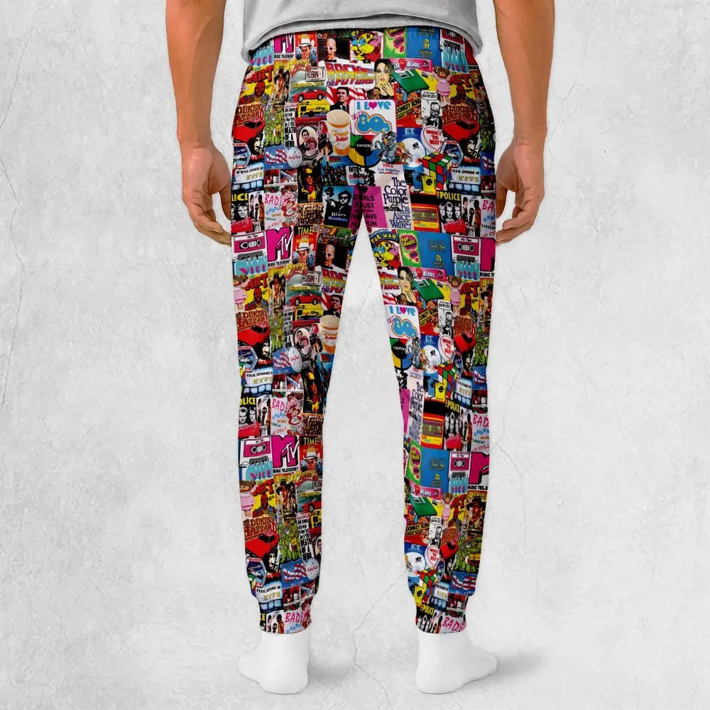 I heart 80s Collage Mr. T Back To the Future Pac-man Sweatpants - 2