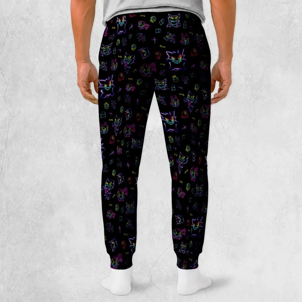 Neon Gastly Haunter Gengar Pokemon Sweatpants - 2