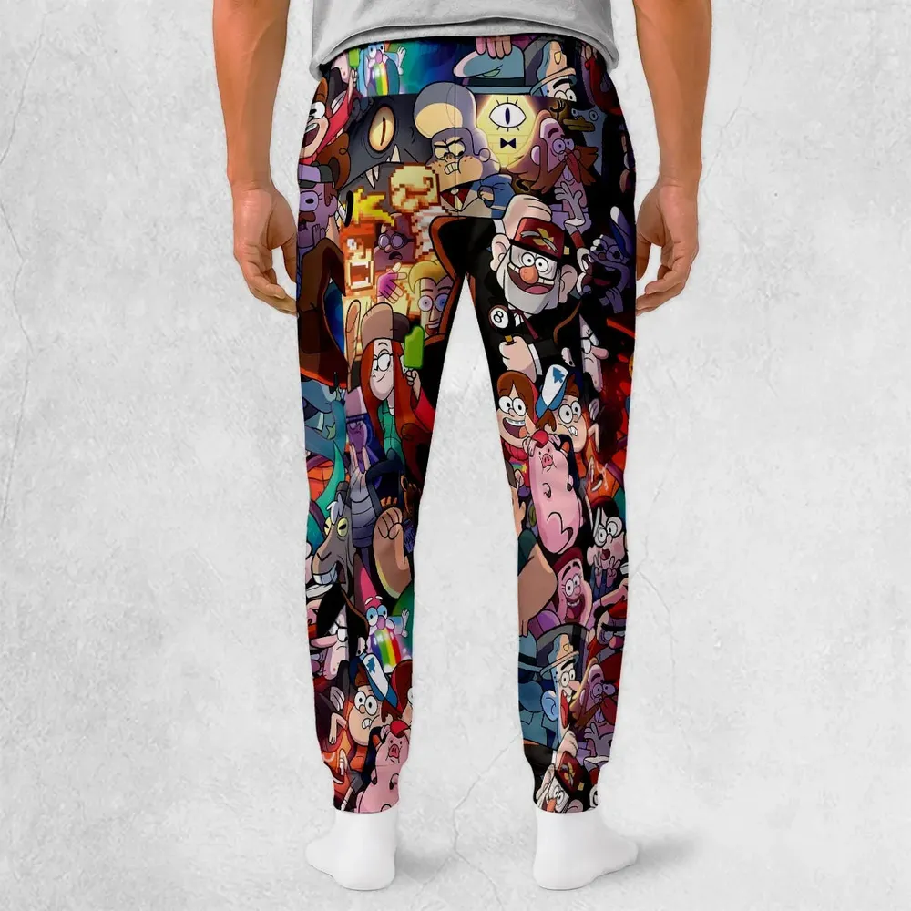 Gravity Falls Characters Pattern Sweatpants - 2