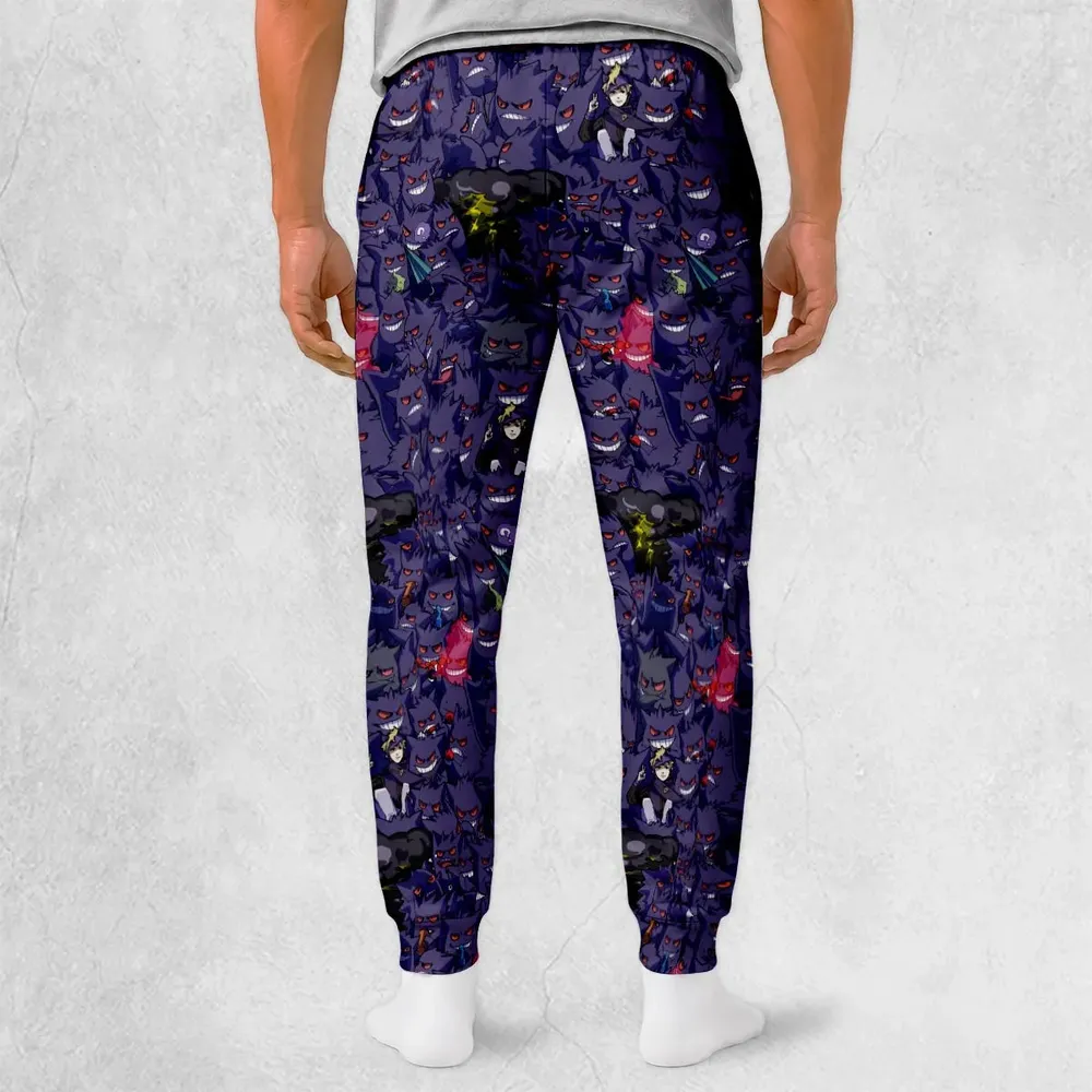 Gengars Pokemon Pattern Sweatpants - 2