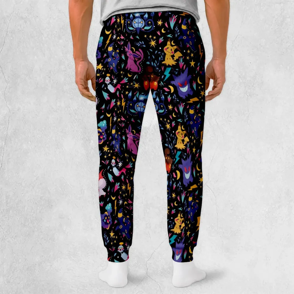 Ghost Buddies Cottagecore Pokemon Patterns Sweatpants - 2