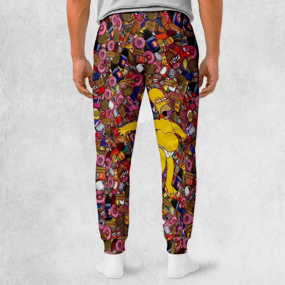 Homer Simpson Getting Drunk Duff Beer The Simpsons Sweatpants - 2