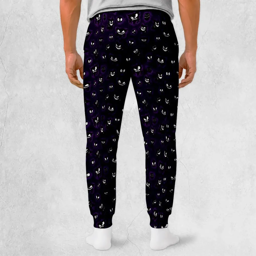 Gastly Haunter and Gengar Pokemon Pattern Sweatpants - 2