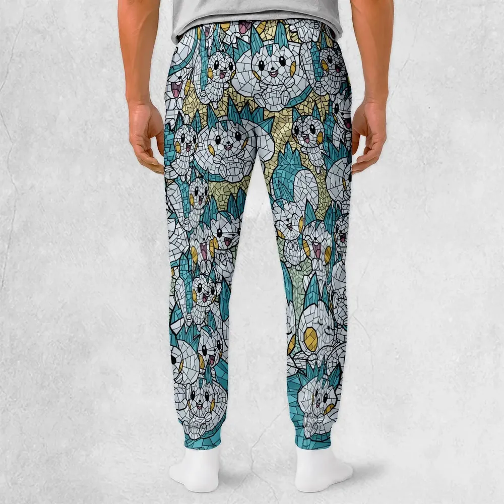 Pachirisu Stained Glass Pokemon Sweatpants - 2