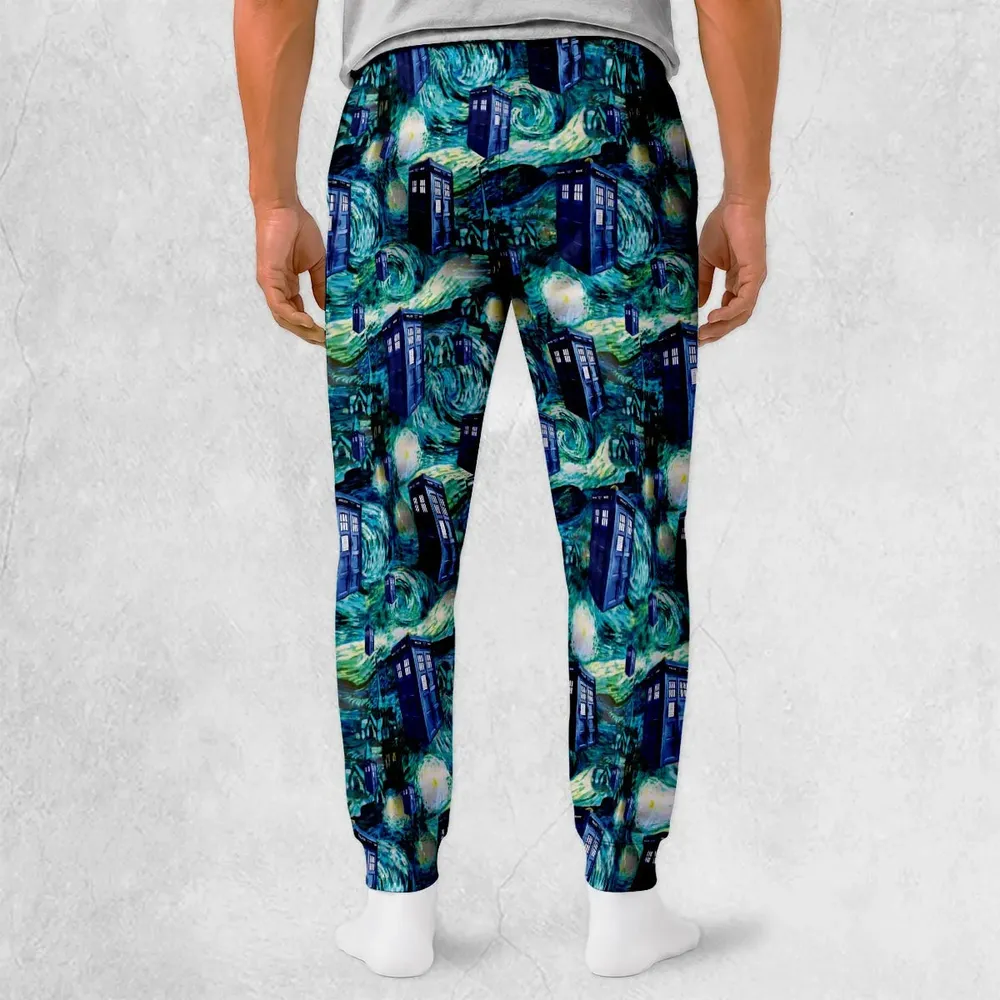 Tardis Starry Night Doctor Who Sweatpants - 2