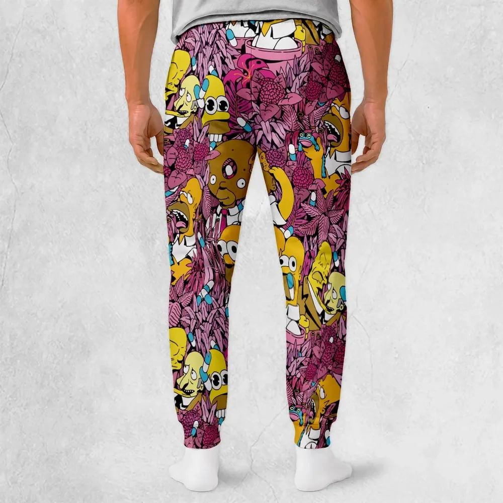 Homer Simpson In Flower Bush The Simpsons Sweatpants - 2