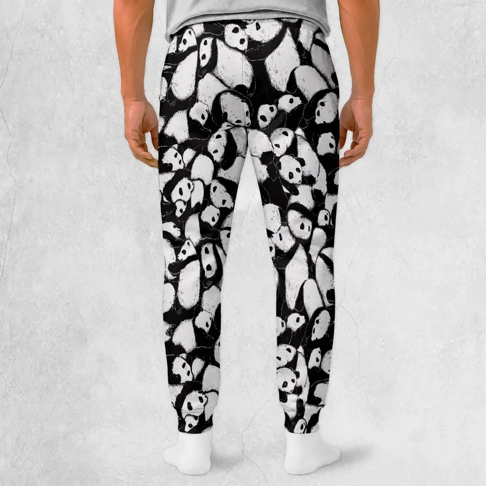 Lazy Day Panda Pattern Sweatpants - 2