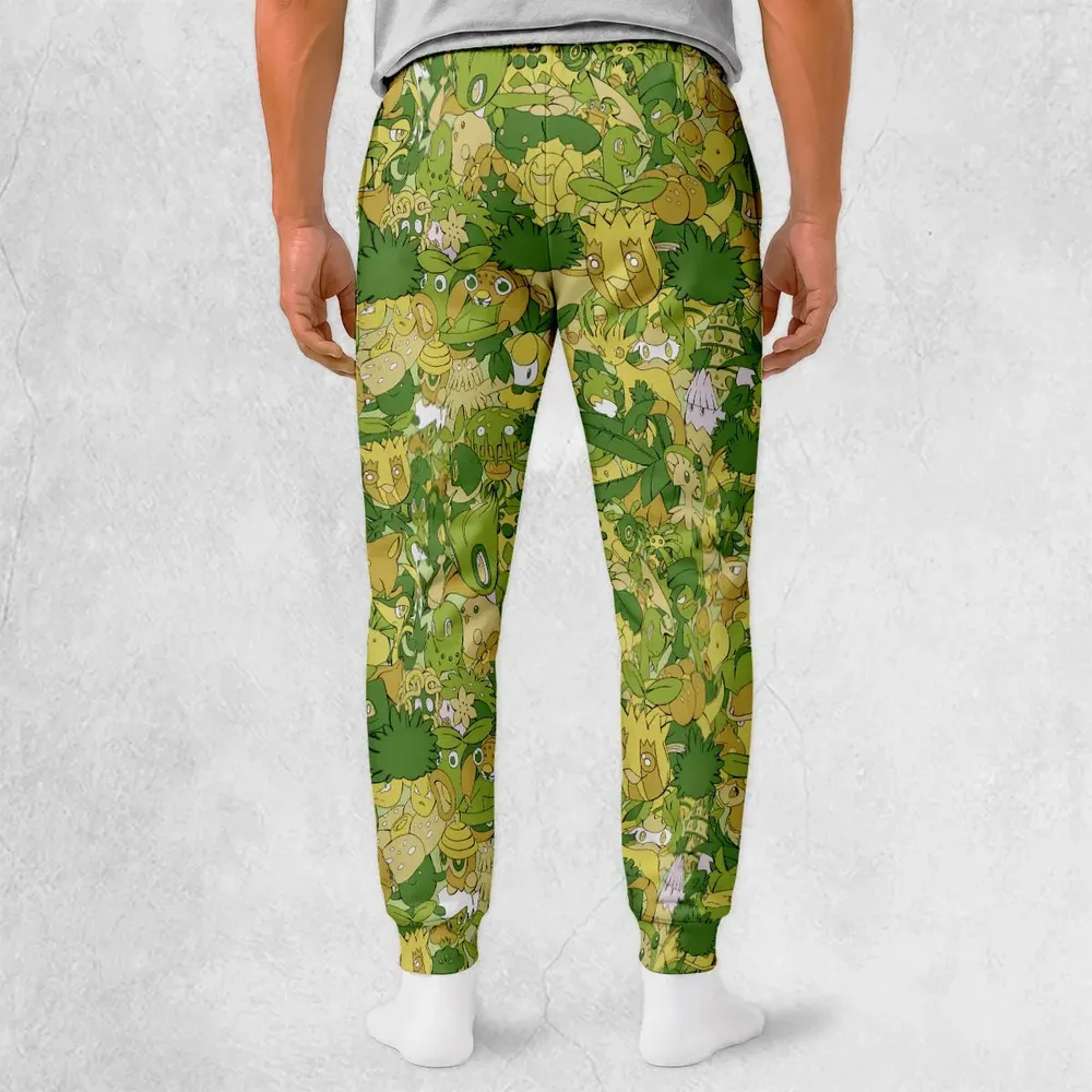 Grass Pokemon Pattern Sweatpants - 2