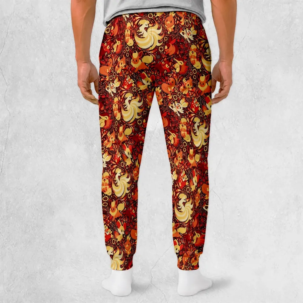 Pokemon Fire Pattern Sweatpants - 2