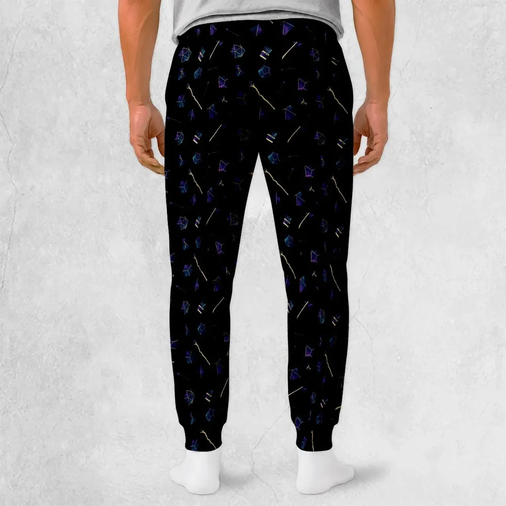 Galaxy In Dice DnD Pattern Sweatpants - 2