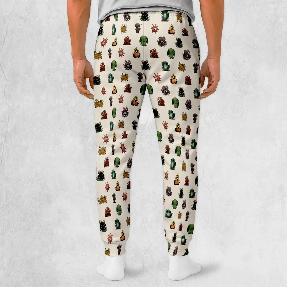 Lovecraft Demons Cute H.P. Lovecraft Monsters Pattern Sweatpants - 2