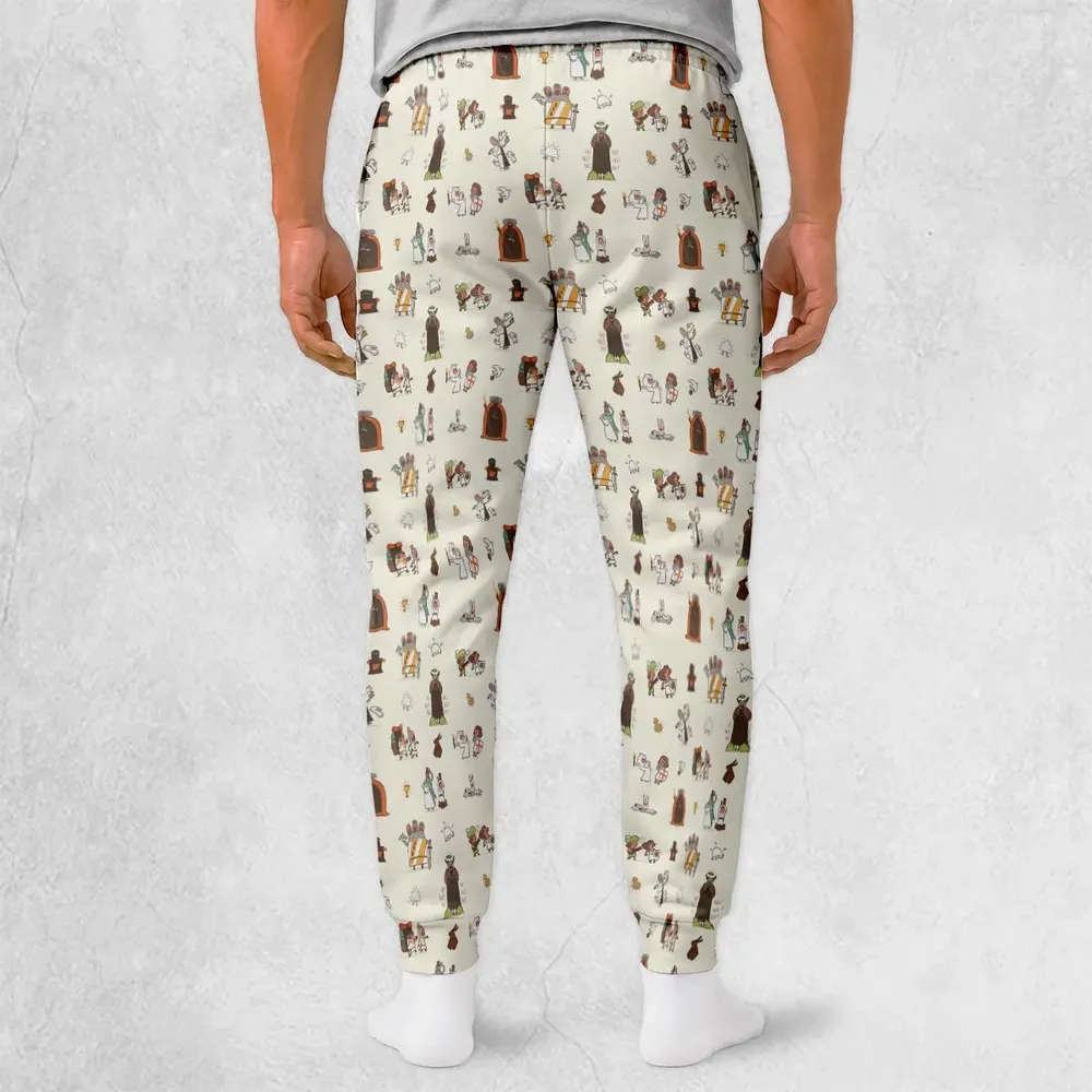 The Holy Grail Pattern Monty Python Button Down Sweatpants - 2
