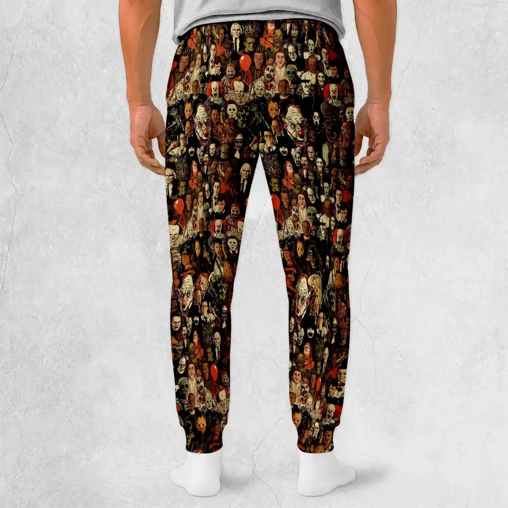 Horror Movie Characters Halloween Pattern Sweatpants - 2