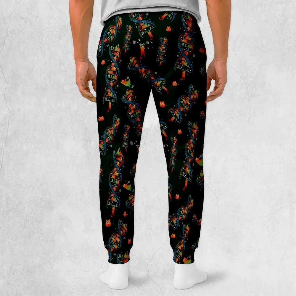 Cat Kitten DNA Pattern Sweatpants - 2