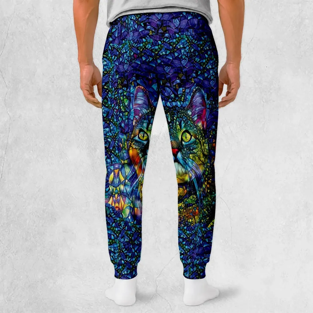 Cat Stained Glass Sweatpants - 2