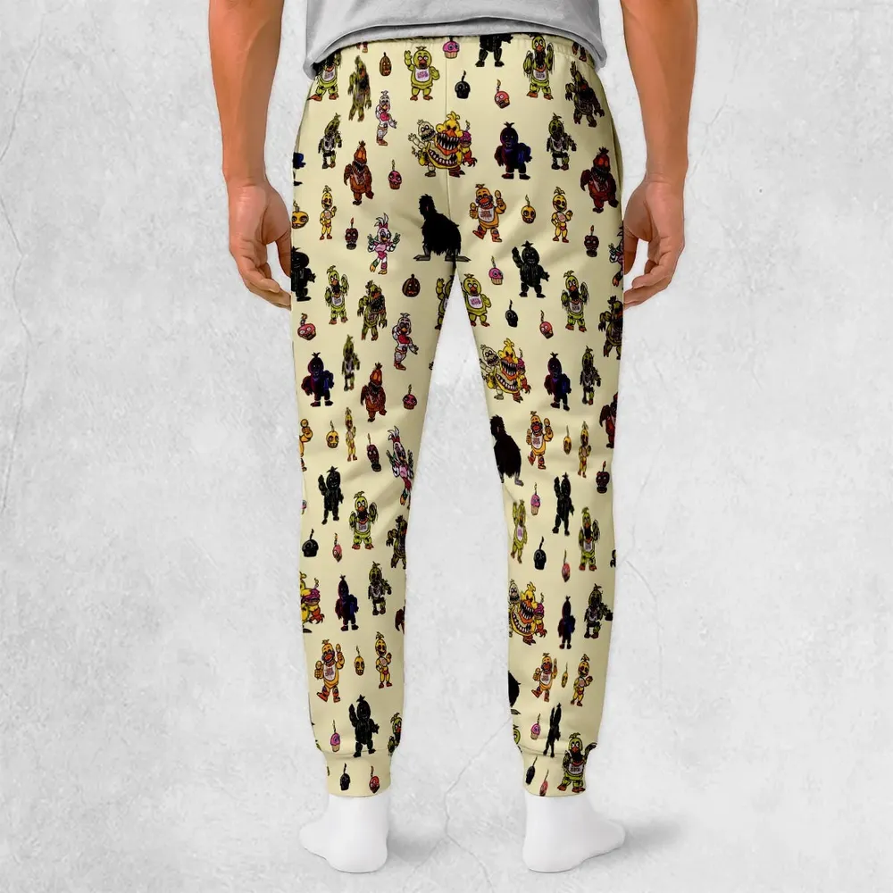 Chica Chicken Five Nights at Freddy's Pattern Sweatpants - 2