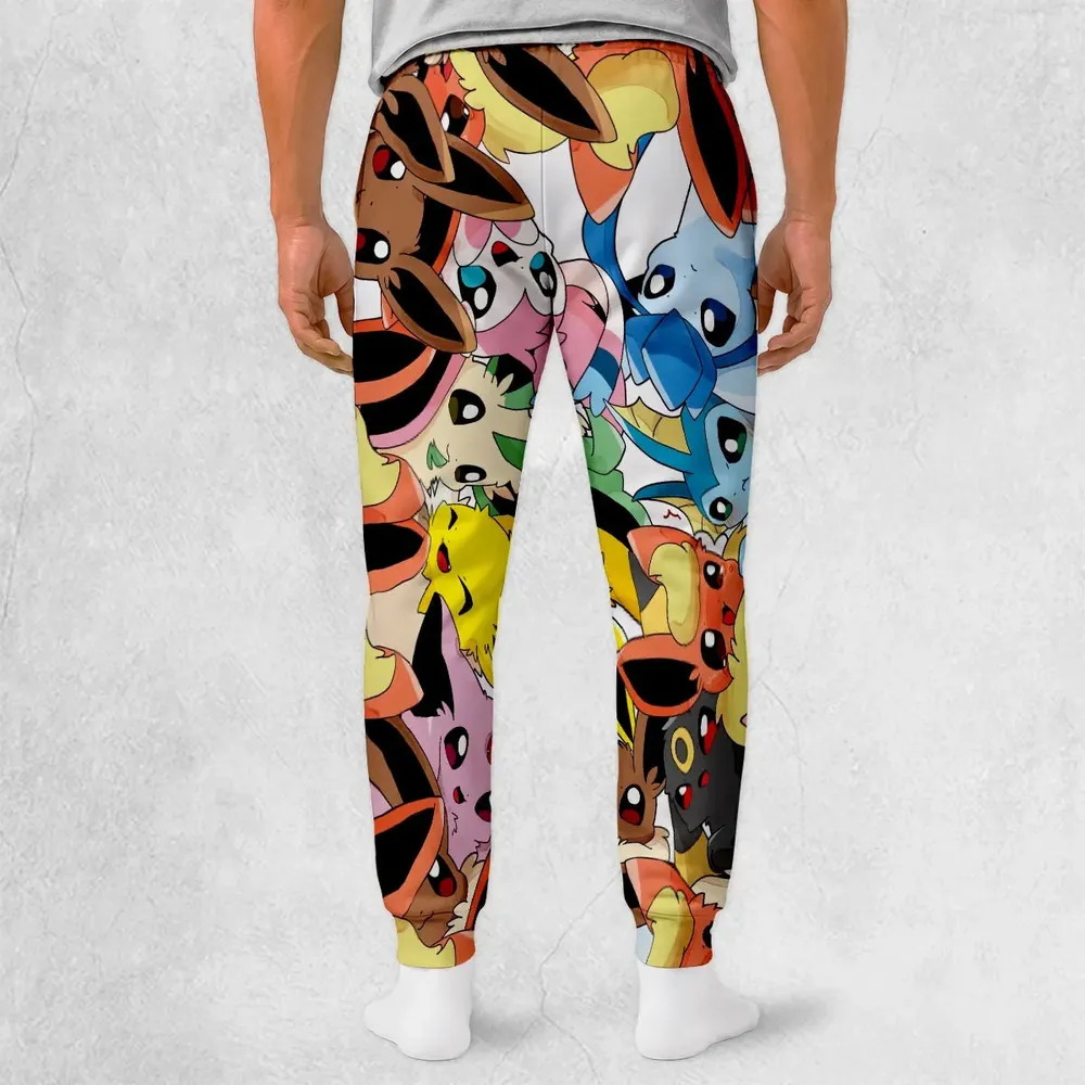 Cute Eevee Evolution Pokemon Sweatpants - 2