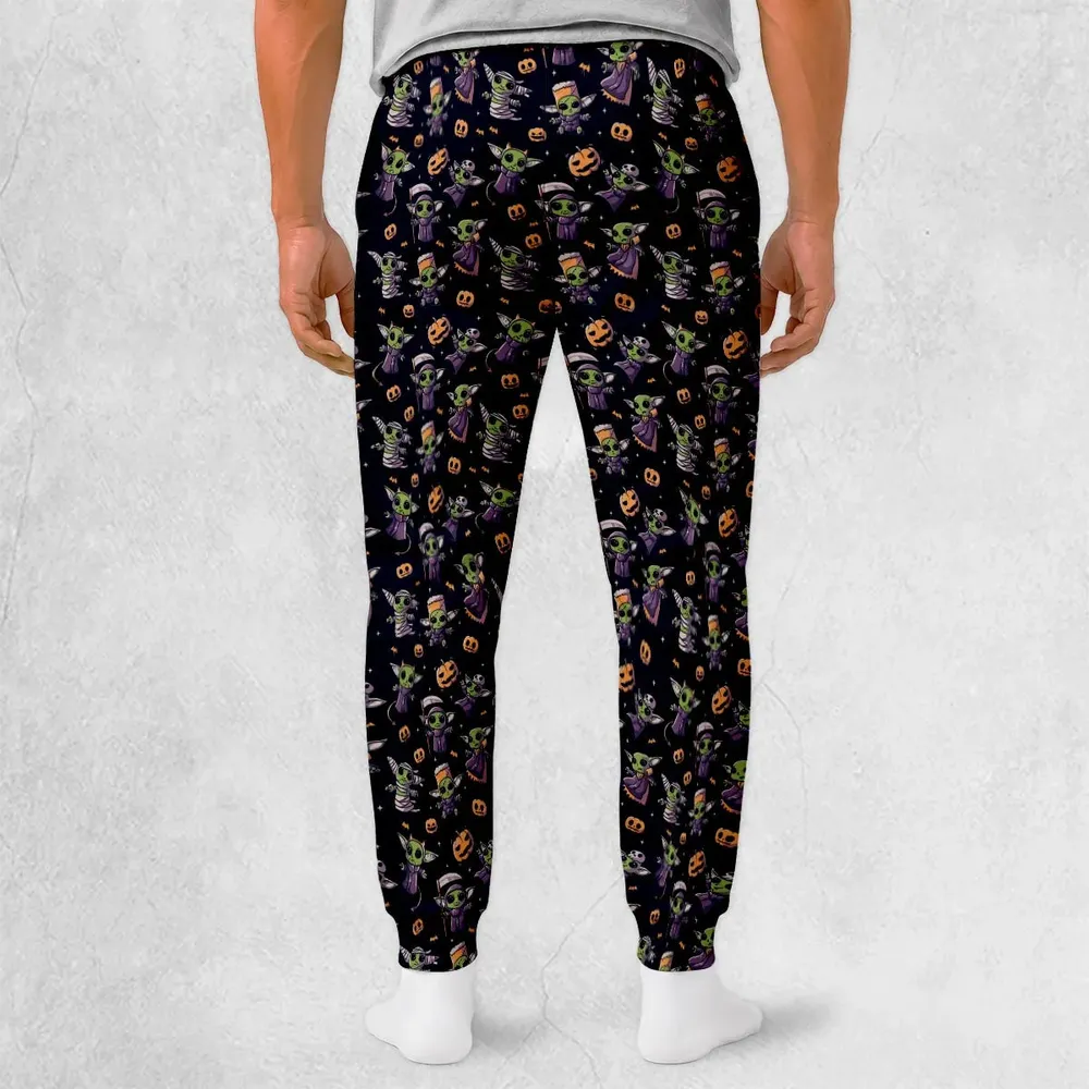 Cute Baby Yoda Halloween Pattern Sweatpants - 2