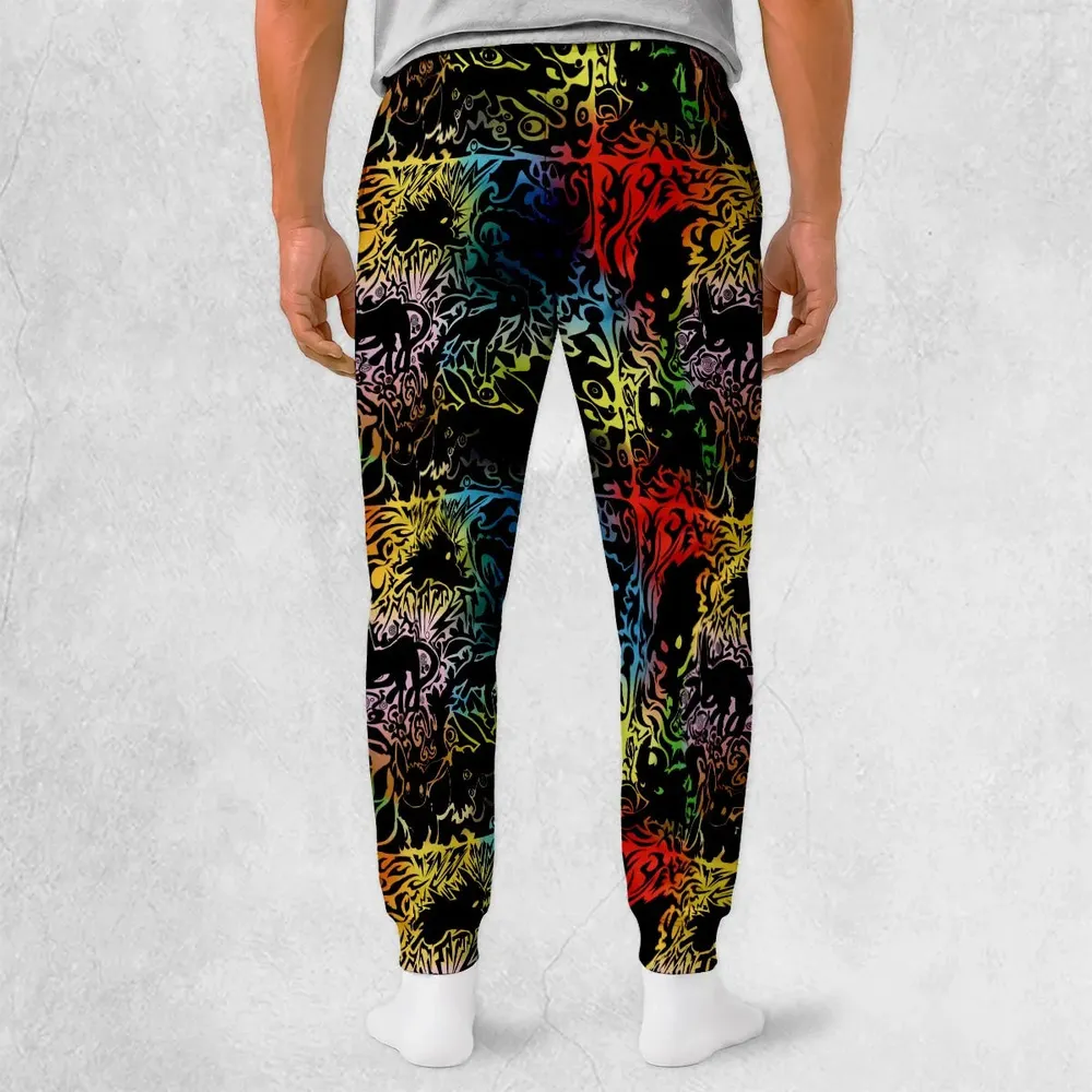 Eevee Pokemon Black Sweatpants - 2