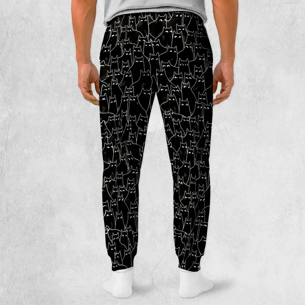 Suspicious Cats Funny Cat Sweatpants - 2