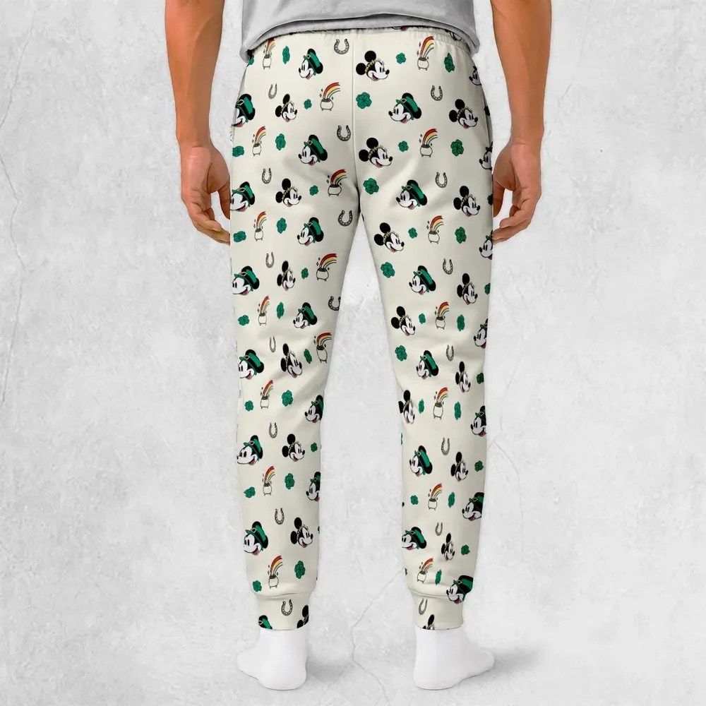 Mickey and Minnie St. Patrick's Day Pattern Sweatpants - 2