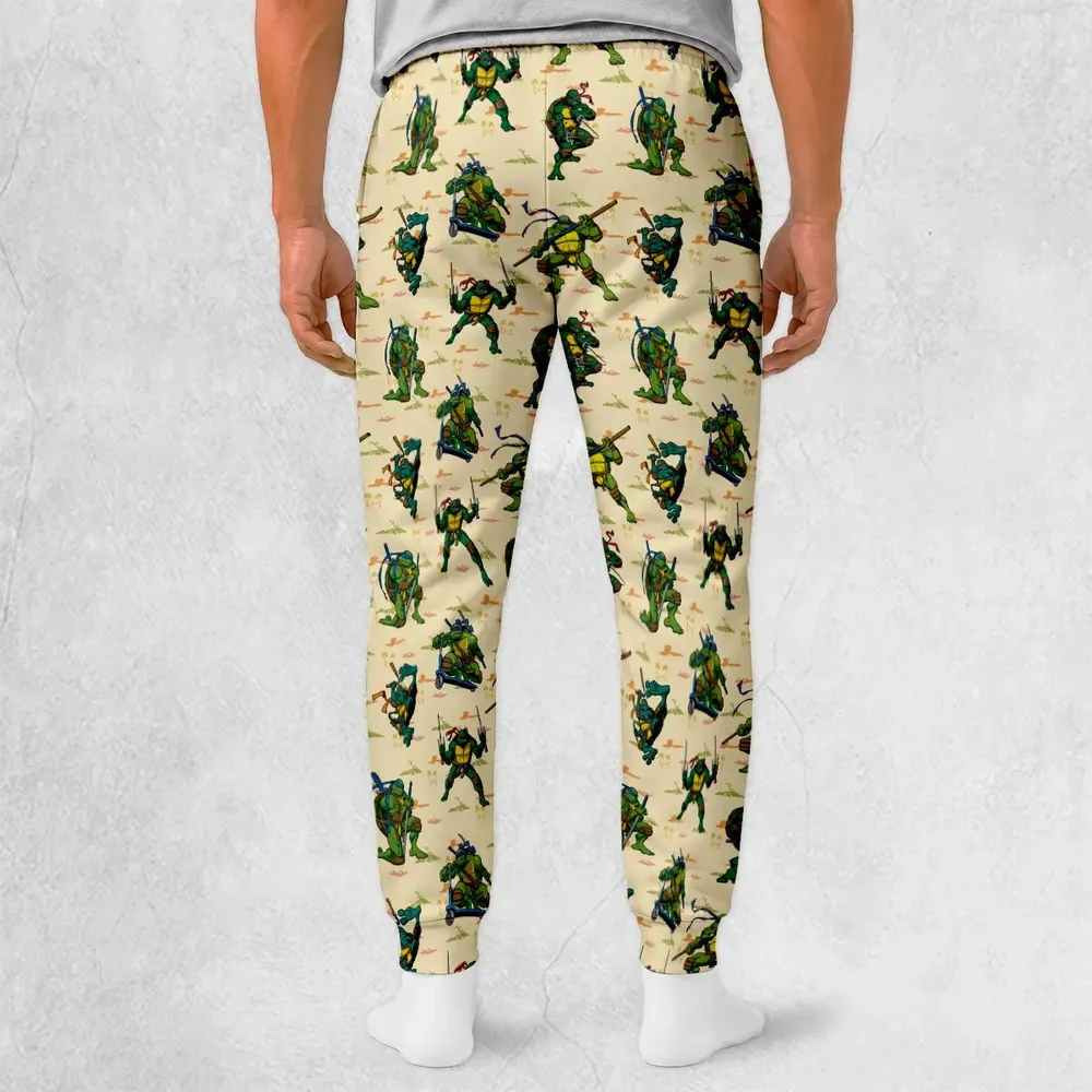 TMNT Characters Weapon Pattern Sweatpants - 2