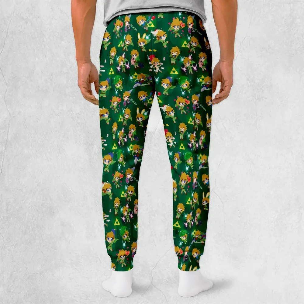 Cute Link Posing The Legend Of Zelda Sweatpants - 2