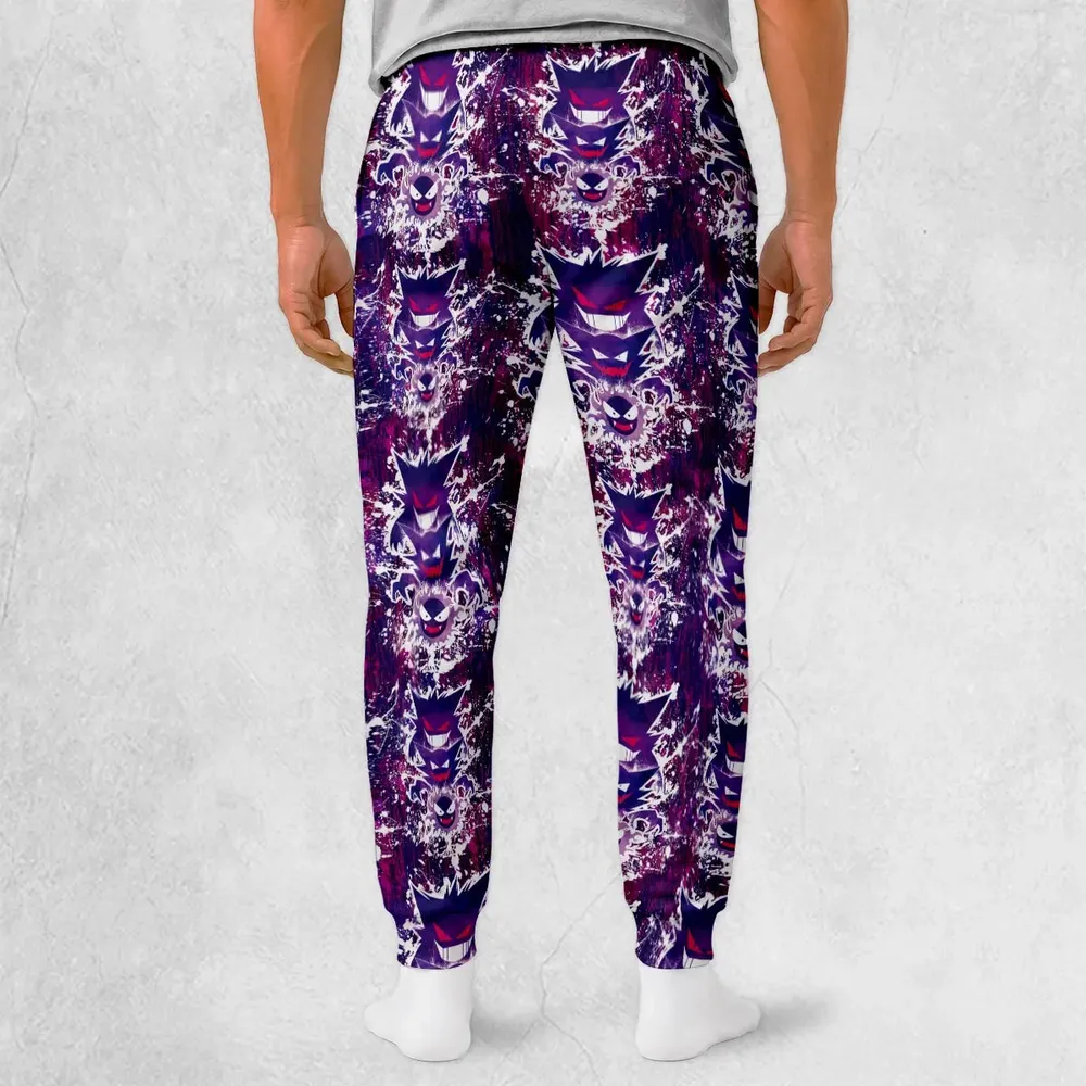Ghostly Evolution Ghastly Haunter Gengar Pokemon Sweatpants - 2